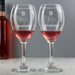 Engraved 19th Wedding Anniversary Wine Glasses - 19 Years