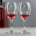 Engraved 20th Wedding Anniversary Wine Glasses - 20 Years