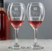 Engraved 60th Wedding Anniversary Wine Glasses - 60 Years