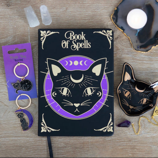 Mystic Mog Cat Book of Spells A5 Notebook