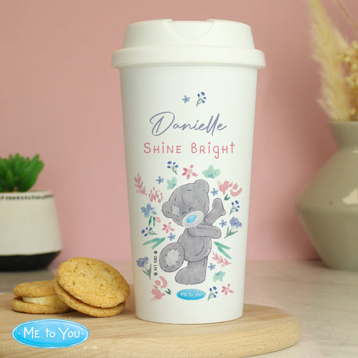 Personalised Me To You Floral Insulated Reusable Eco Travel Mug