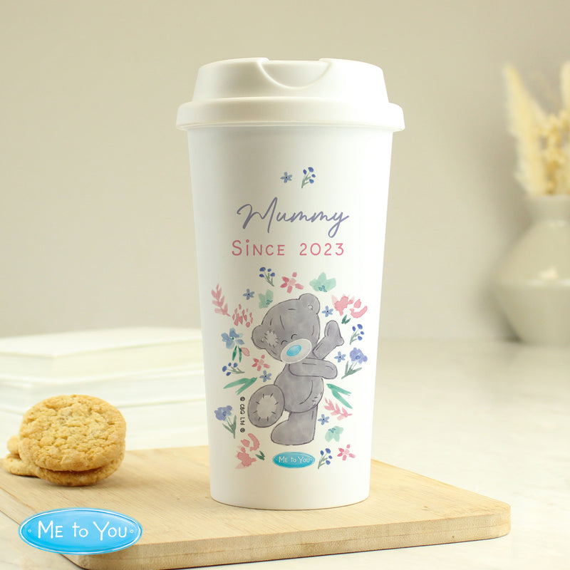 Personalised Me To You Floral Insulated Reusable Eco Travel Mug