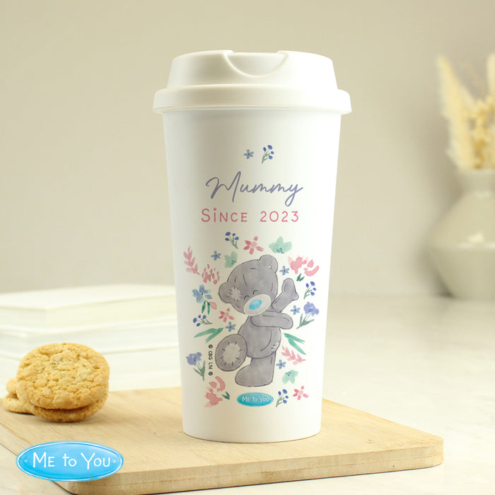 Personalised Me To You Floral Insulated Reusable Eco Travel Mug