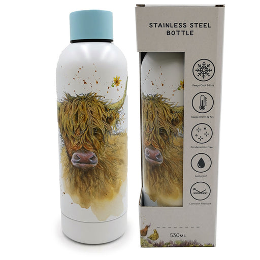 Jan Pashley Highland Coo Cow Hot & Cold Drinks Bottle 530ml