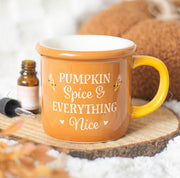 Autumn Pumpkin Spice Mug Shaped Oil Burner & Wax Melt Warmer