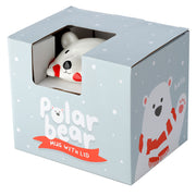 Adoramals Polar Bear Peeping Lid Ceramic Lidded Mug