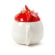 Welsh Dragon Peeping Lid Ceramic Lidded Mug