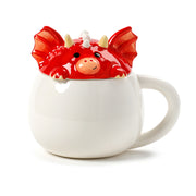 Welsh Dragon Peeping Lid Ceramic Lidded Mug
