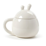 Bunny Rabbit Peeping Lid Ceramic Lidded Mug