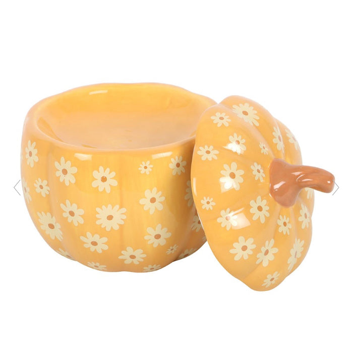 Halloween Autumn Groovy Floral Pumpkin Oil Burner