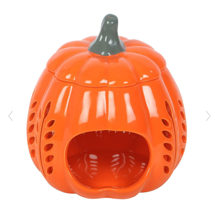 Autumn Home Decor Orange Leaf Pumpkin Oil Burner & Wax Melt Warmer