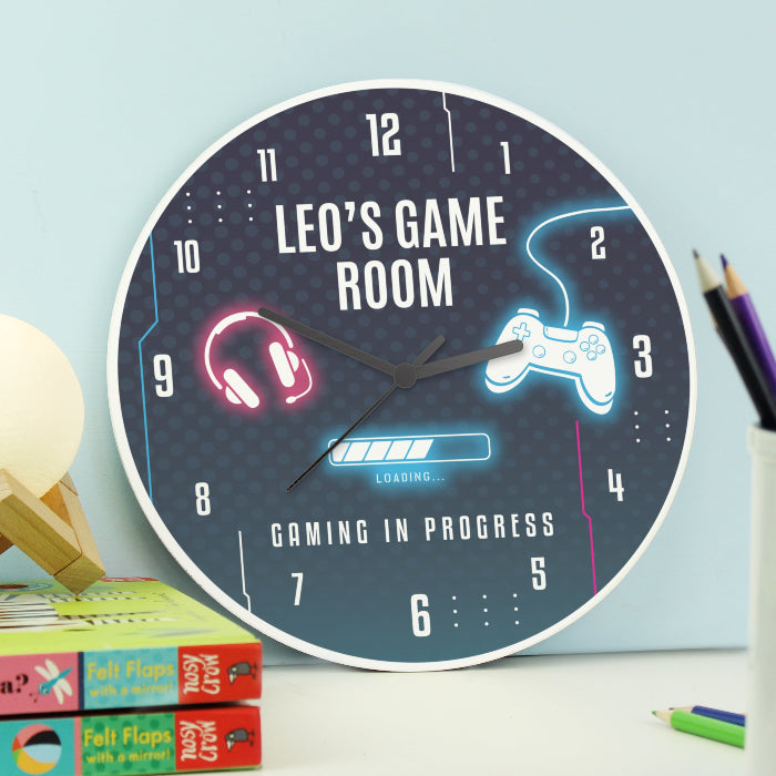 Personalised Children’s Gaming Wooden Clock