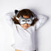 Relaxeazzz Raccoon Plush Travel Pillow & Eye Mask