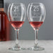 Engraved 25th Wedding Anniversary Wine Glasses - 25 Years