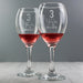 Engraved 3rd Wedding Anniversary Wine Glasses - 3 Years