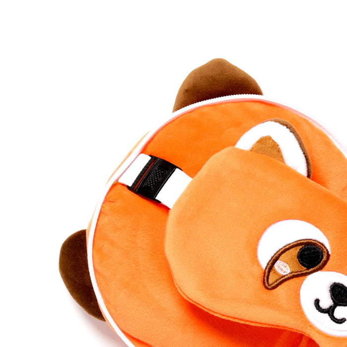Relaxeazzz Red Panda Plush Travel Pillow & Eye Mask