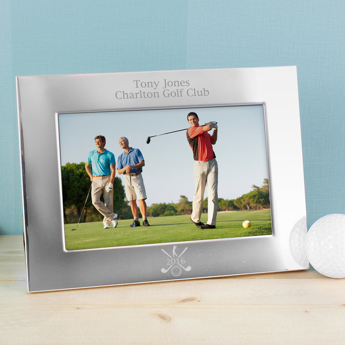 Engraved Golf Silver Photo Frame - 6x4