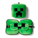 Relaxeazzz Minecraft Creeper Shaped Plush Travel Pillow & Eye Mask