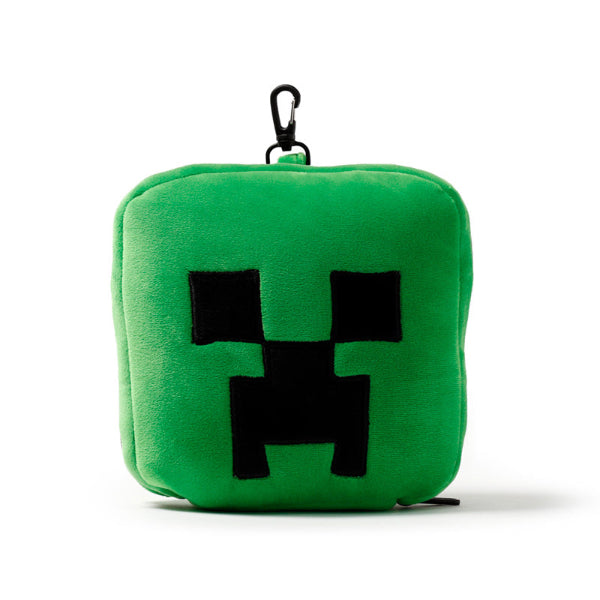 Relaxeazzz Minecraft Creeper Shaped Plush Travel Pillow & Eye Mask