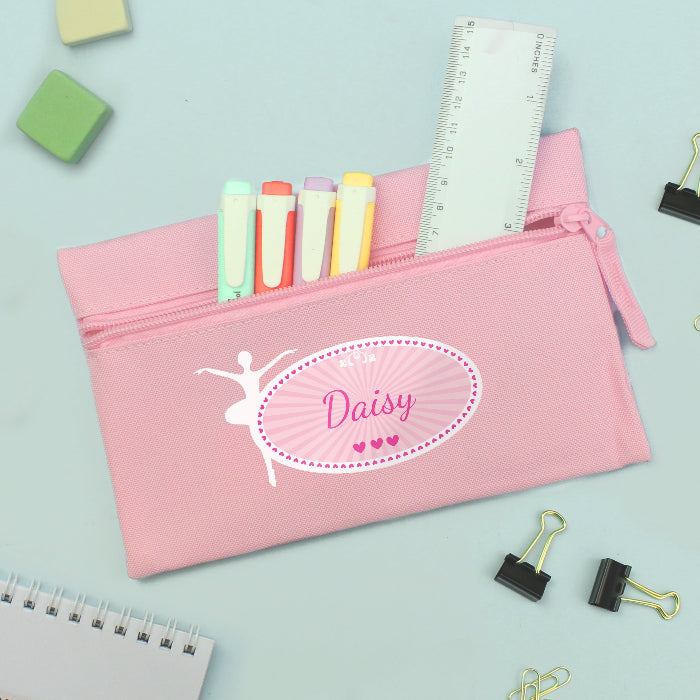 Personalised Children’s Ballerina Pink Pencil Case