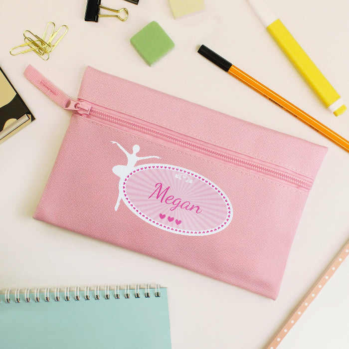 Personalised Children’s Ballerina Pink Pencil Case