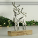Personalised Metal Stag Ornament With Wooden Base