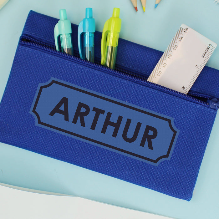 Personalised Children’s Blue Pencil Case