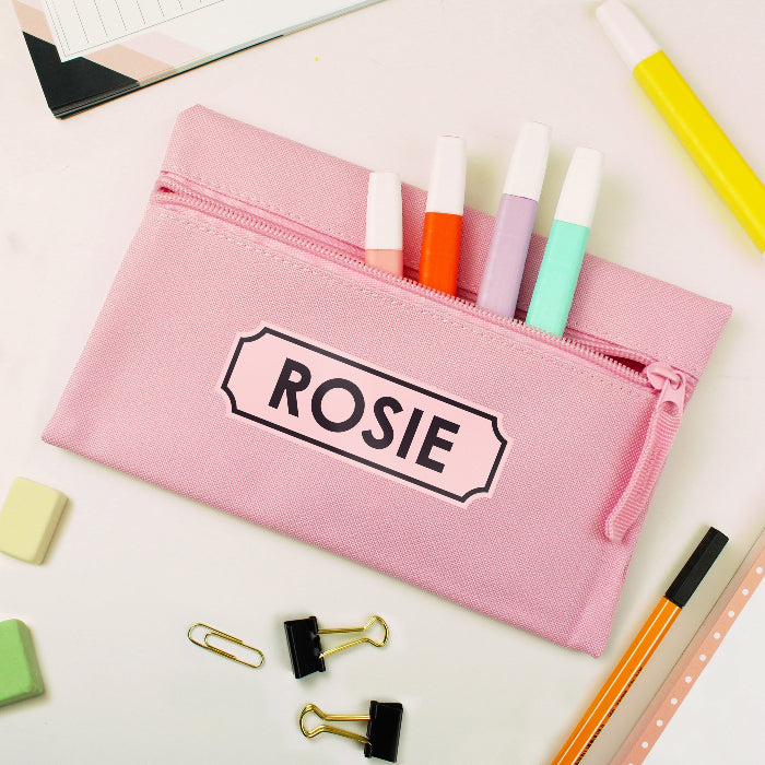 Personalised Children’s Pink Pencil Case