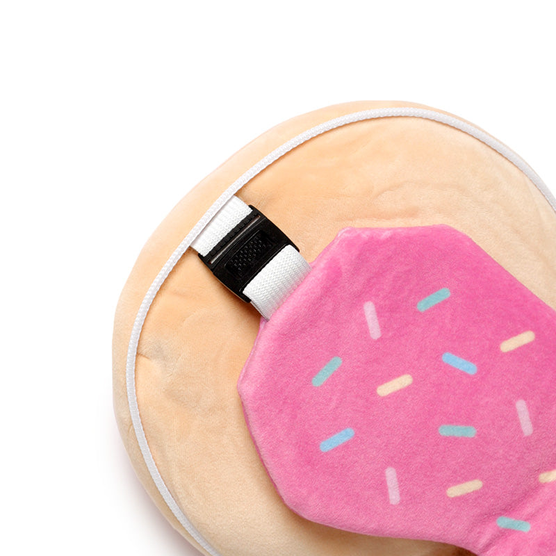 Relaxeazzz Adorasnacks Donut Plush Travel Pillow & Eye Mask