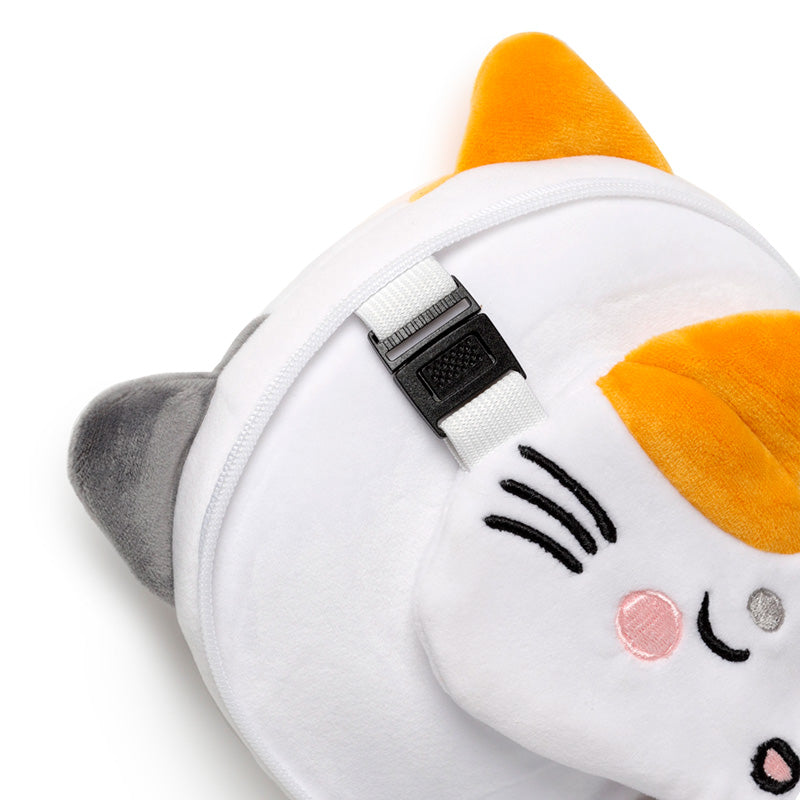 Relaxeazzz Adoramals Pets Lola the Cat Plush Travel Pillow & Eye Mask