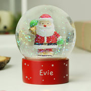 Personalised Santa Christmas Snow Globe - Name