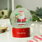Personalised Santa Christmas Snow Globe - Name