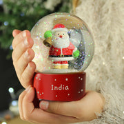 Personalised Santa Christmas Snow Globe - Name
