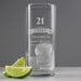 21st Birthday Star Hi Ball Glass - Personalised