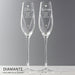 Personalised Anniversary Champagne Glass Flutes with Crystal Elements