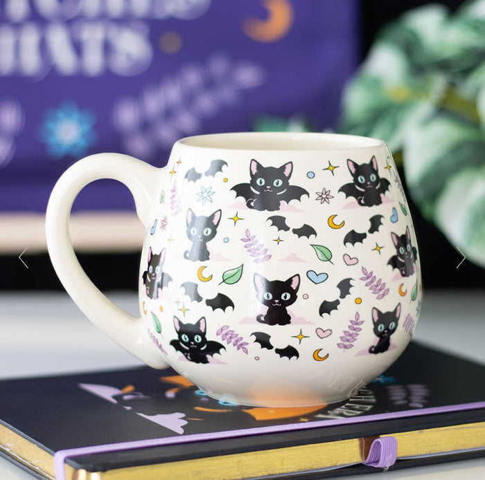 Novelty Bat Cat Rounded Mug