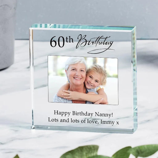 Personalised 60th Birthday Photo Gift Plaque