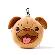 Relaxeazzz Mopps Pug Plush Travel Pillow & Eye Mask