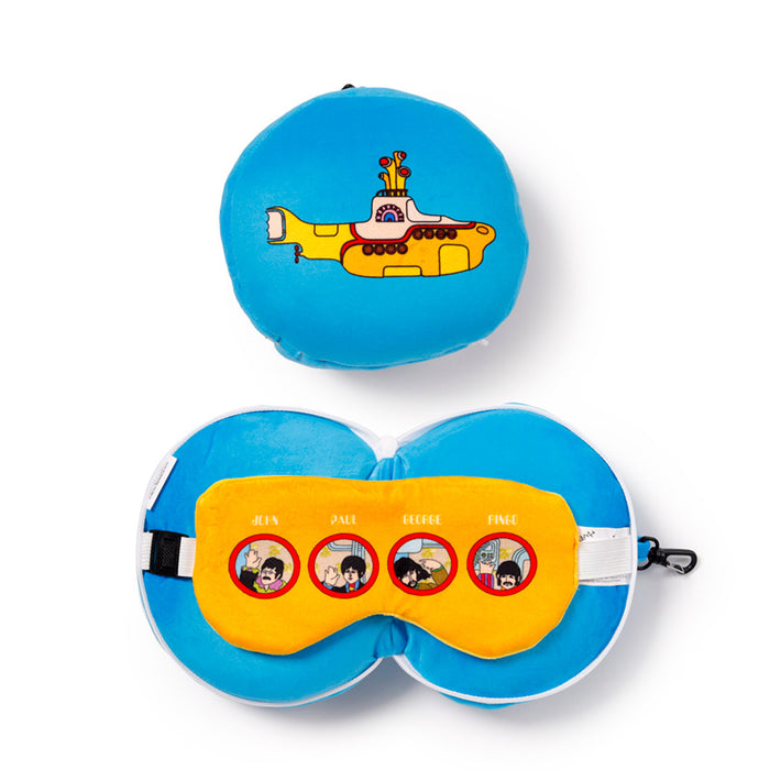 Relaxeazzz The Beatles Yellow Submarine Plush Travel Pillow & Eye Mask