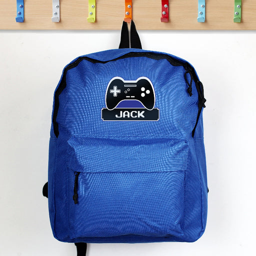 Personalised Children’s Gaming Blue Backpack - Back To School