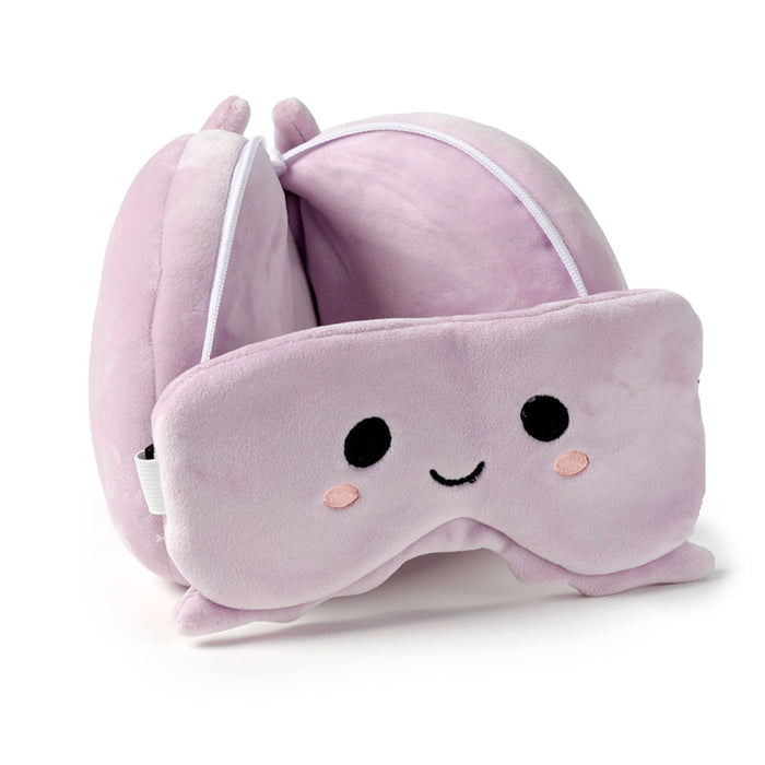 Relaxeazzz Adoramals Octopus Plush Travel Pillow & Eye Mask