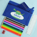 Personalised Blue Dinosaur Pencil Case with Personalised Pencils & Crayons