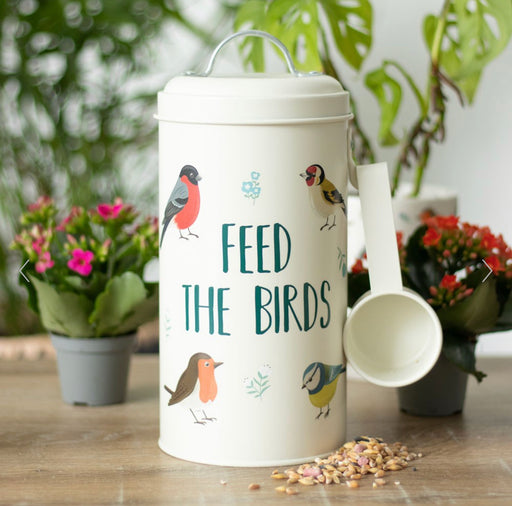 Feed the Birds Bird Seed Tin and Scoop