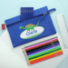 Personalised Blue Dinosaur Pencil Case with Personalised Pencils & Crayons