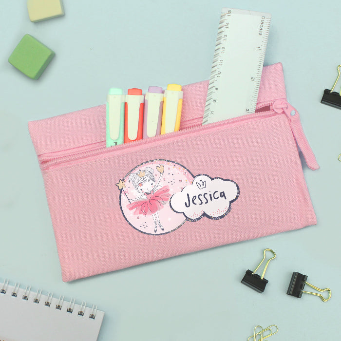 Personalised Children’s Princess Ballerina Pink Pencil Case