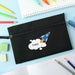 Personalised Children’s Rocket Black Pencil Case