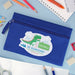 Personalised Children’s 'Be Roarsome' Dinosaur Blue Pencil Case