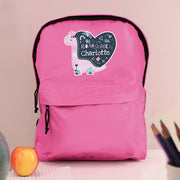 Personalised Children’s Dinosaur Pink Backpack - Back To School