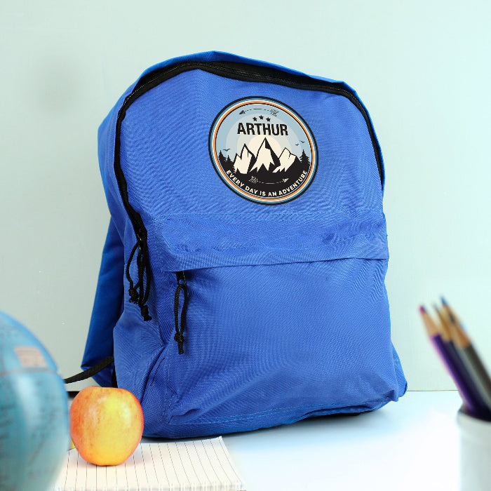 Personalised Children’s Adventure Blue Backpack - Back To School