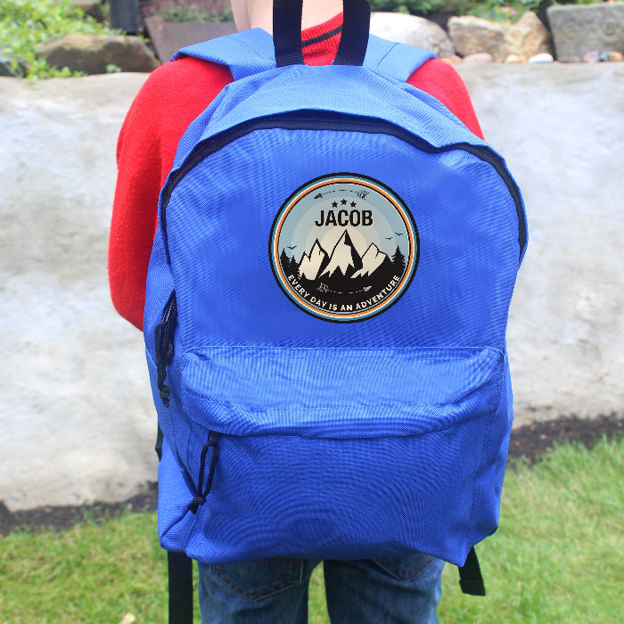 Personalised Children’s Adventure Blue Backpack - Back To School